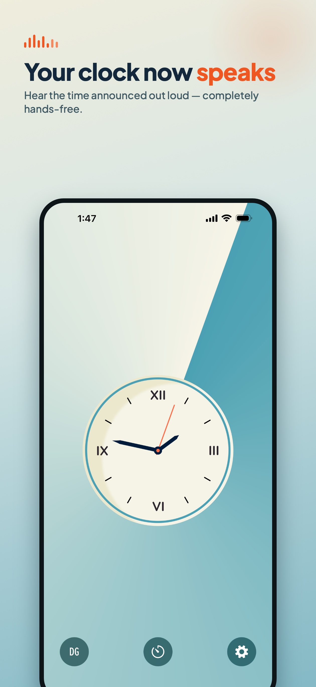 Speaking Clock with Voice screen 6